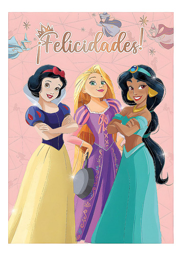 Cartel De Felicidades Princesas De Disney X1