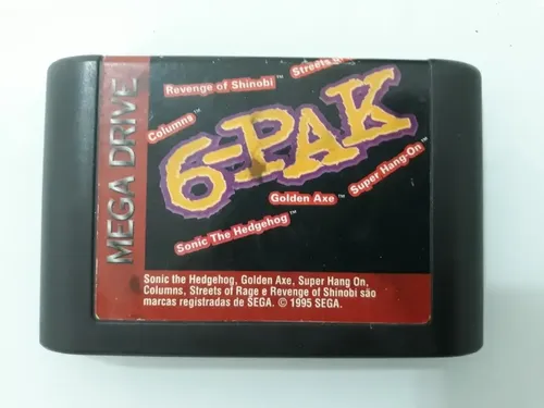 Cartucho Sega 6 Pak (seis Jogos) Sega Mega Drive Genesis | Parcelamento ...