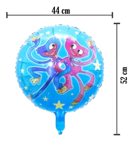 Kit Globos Metalicos Huggy Wuggy 10 Pzs Poppy Play Time Huggy Wuggy