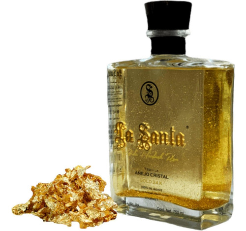 Paquete De 3 Tequila La Santa Añejo Cristal 750 Ml