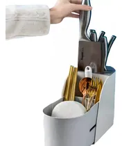 Comprar Porta Cuchillos Y Cubiertos Extensible De Alta Calidad Gris