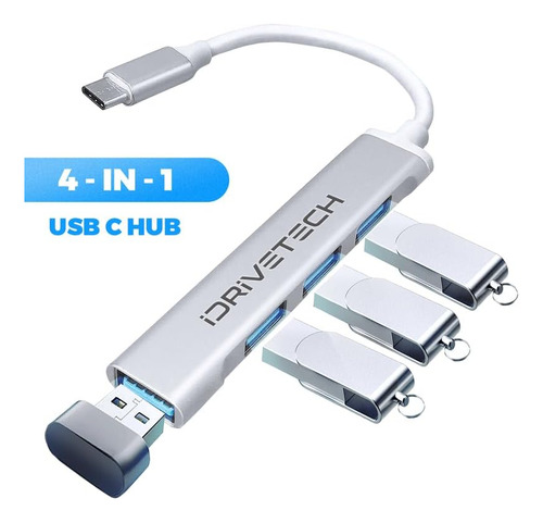 Adaptador Multipuerto Usb C Hub - Idrivetech 4 En 1 Usb Tipo