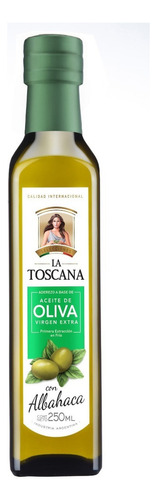 Aceite De Oliva La Toscana Con Albahaca X 250ml Sin Tacc 