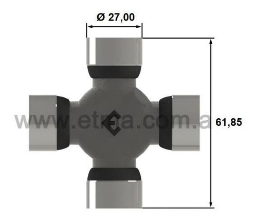 Imagen 3 de 3 de Ø27 X 61.85 Etma Cr1042ac