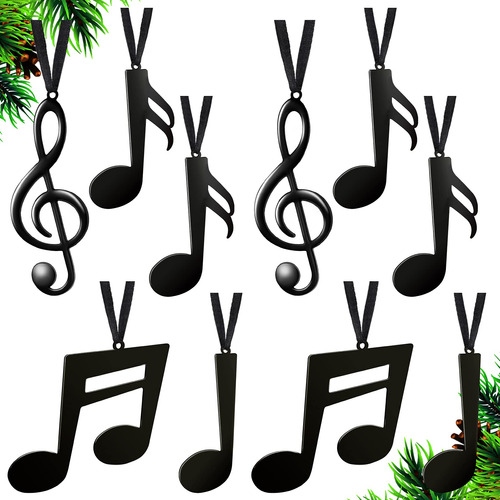 Hotop Adorno Arbol Navidad Clave Aguda Nota Musical Pared 10
