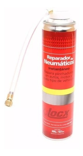 Imagen 1 de 4 de Reparador De Neumaticos Instantaneo Locx 427ml Pinchaduras