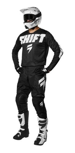 Equipo Conjunto Shift Negro Motocross Atv - Team Motorace