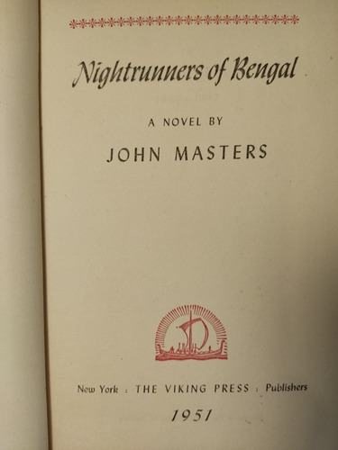 Libro Nightrunners Of Bengal John Master 175j7