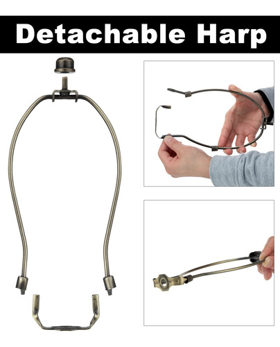 Kit Soporte Arpa Lámpara 8 Pulgadas Base Desmontable 2 Unida
