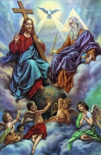 Hh Pintura De Diamantes 5d Diy Santisima Trinidad 40x60 Cm