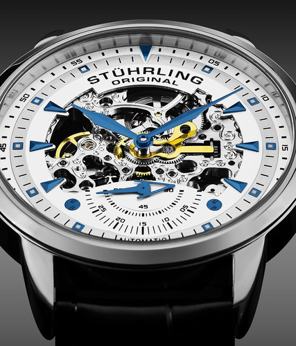 Reloj De Vestir Automático Stuhrling Original Skeleton Para