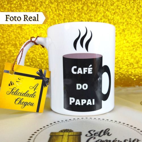 Xícara Presente Natal Pai Café Papai Branca Especial Barato | MercadoLivre