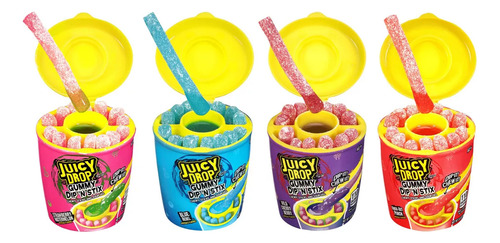 Paquete 8 Gomitas Juicy Drop Gummy Dip N Stix