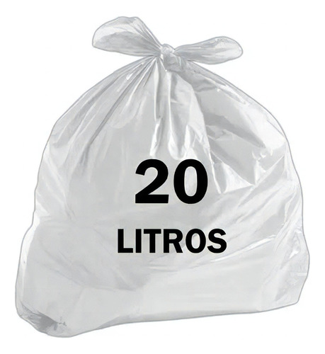 Saco De Lixo Branco 20 Litros Resistente 100 Unid