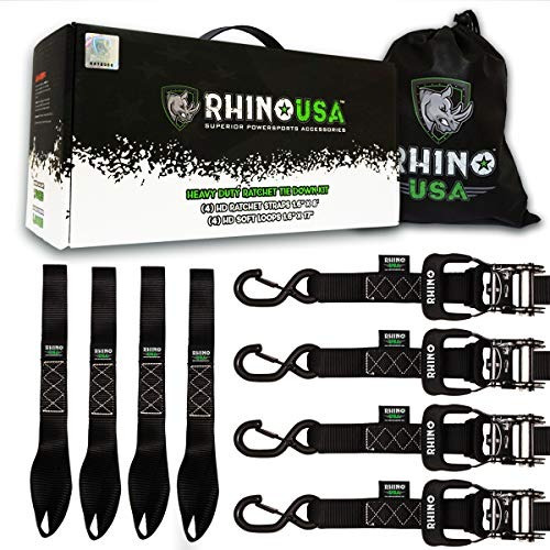 Rhino Usa Hd Correas De Trinquete Para Motocicleta Atado El 