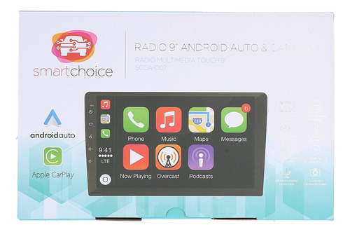 Radio Para Auto 9'' Android Auto Carplay Bluetooth Usb