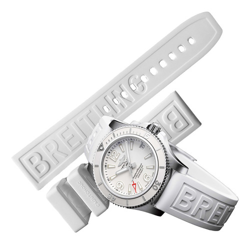 Correa Blanca 22mm Compatible Breitling Superocean, Avenger