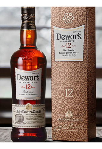Pack De 4 Whisky Dewars Blend 12 Años 750 Ml