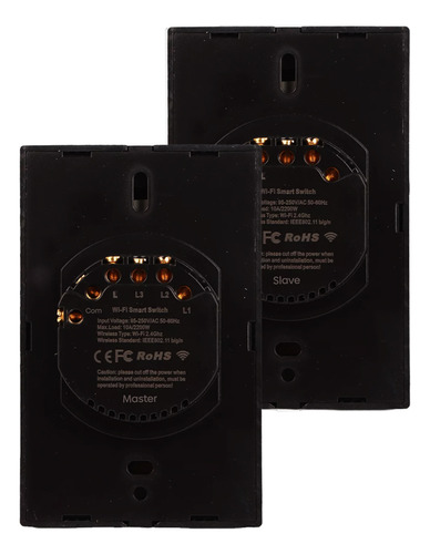 Conmutador Inteligente Pared Nexio 3 Botones Two Pack Wifi