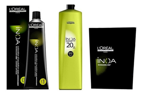 Tintura Sin Amoniaco Loreal Inoa X12 + Oxidante + Carta