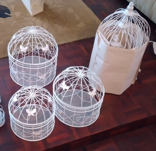 Imagen 2 de 6 de Juego De Jaulas Decorativas Tipo Buzón (3 Unid)