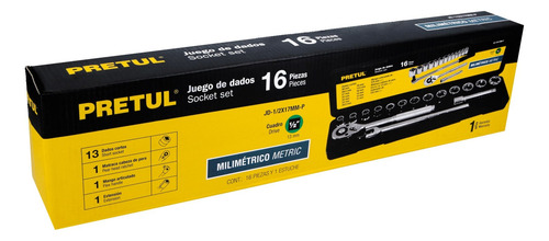 Juego De 16 Herramientas Marcadas Std Y Mm Pretul 21174