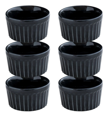 Ramekin Grande 200ml Kit Forno Microondas Calorido 287 Cor Preto