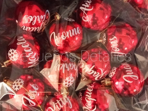 Esferas Navideñas Personalizadas. Bolas De Navidad Nombre