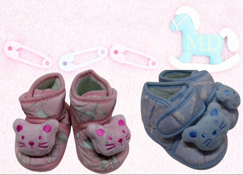  Pantuflas Bebés 6 A 12 Meses Antideslizante, Estilo Botita