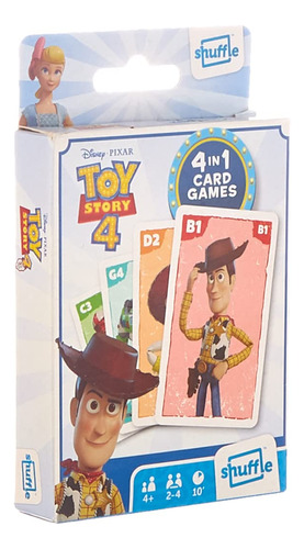 Shuffle Divertido Juego De Cartas 4 En 1 Toy Story 4,