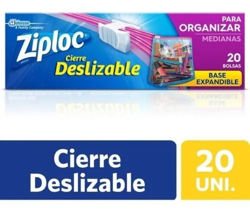 Bolsas Ziploc Organiza Y Llevar  Medianas X 20