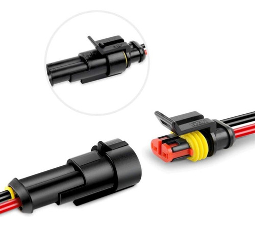 Conector De Terminal Macho Hembra De 2 Pines Uso Automotriz