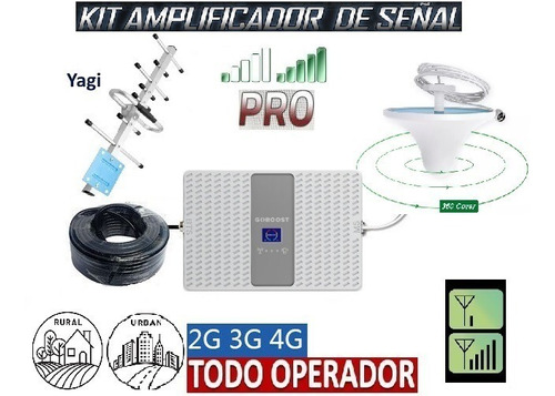 Kit Antena Amplificador Doble Banda 3g 4g Señal Celular Finc