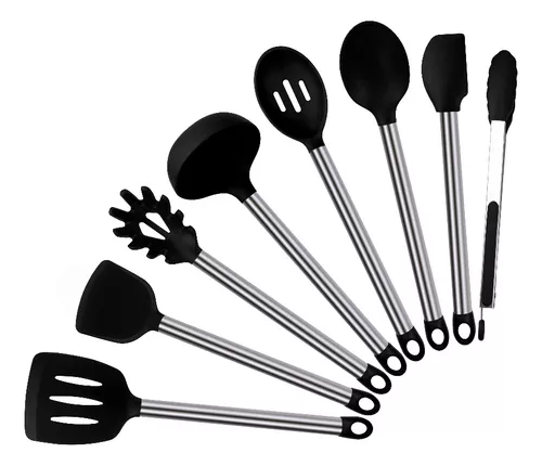 Juego De 8 Utensilios De Cocina Acero Inoxidable Fraciel