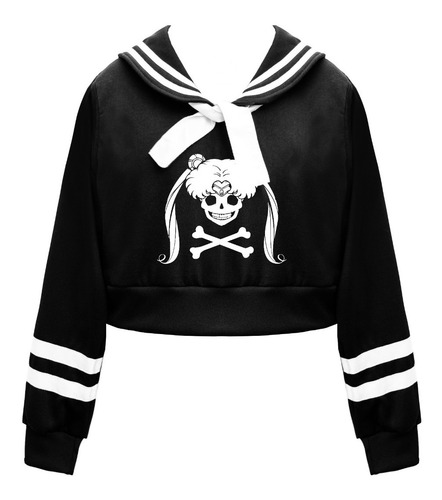 Buzo Cropped Marinero Sailor Moon Anime Cute Kawaii Grunge 