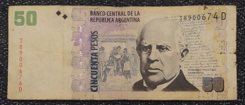 Billete 50 Pesos Serie D 2011 Bottero 3624