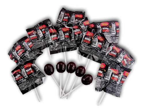Bombas Negra Paleta 120 Pz Vero Refresco Cola Efervescente