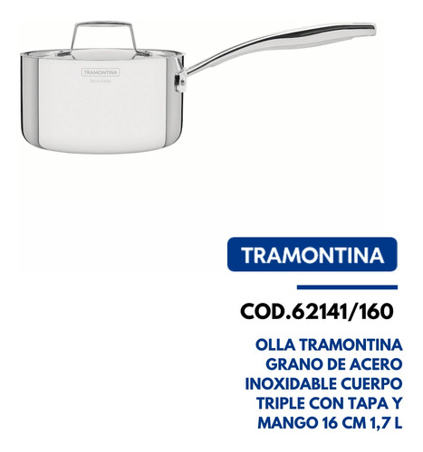 Tramontina Olla Grano 16 Cm