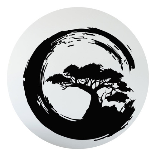 Sticker Vinilo Adhesivo Decorativo Árbol Bonsai 60 X 60 Cm