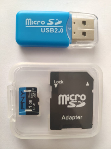 Cartão De Memória Sd Pny ( Micro Sd ) 1gb + Adaptadores Novo