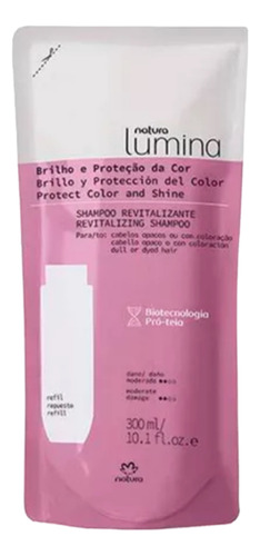 Repuesto Shampoo Revitalizante Brillo Y Color Lumina Natura