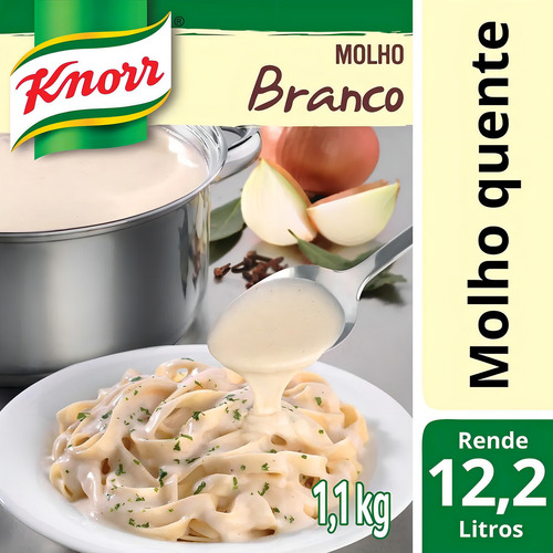 Kit 2 Molho Branco Bechamel Knorr 1,1kg Rende 12,2l
