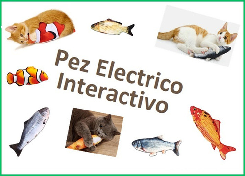 Juguete Pez Eléctrico Interactivo Para Gatos. Recargable Usb