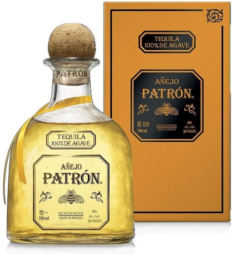 Tequila Patron Añejo (botella) 100 % Original