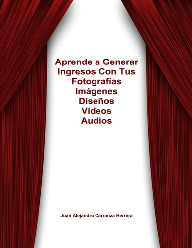 Libro: Cómo Generar Ingresos Con Tus Fotos, Videos, Dibujos,