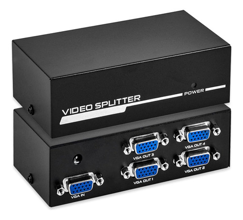 Splitter Vga Divisor Señal Amplificador 4 Puertos Tv Video