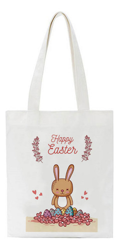 Bolsas Tipo Cesta K Easter Bunny Para Niños, Lona Y Algodón