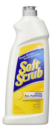 Soft Scrub Limpiador, Limón, 24 Onzas, Paquete De 2