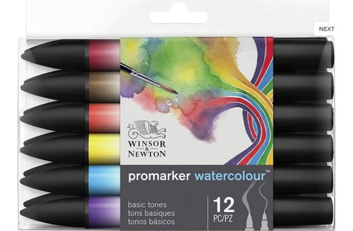 Imagen 1 de 4 de Marcadores Acuarelables Winsor & Newton Promarker X12