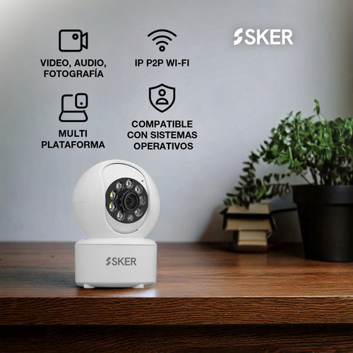 Cámara De Seguridad Baby Call Wifi Ip Sker Cv-005 Full Hd Motorizada Nocturna 2mp